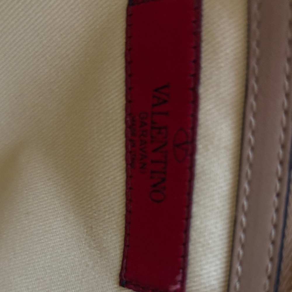 Valentino Garavani Beige Studded Tote - Picture 6 of 8
